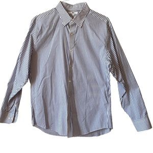 Uniqlo Men’s Royal Blue Pinstripe Slim Fit Button Down Shirt XL